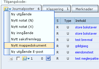 1. Klikk på Søket Utsjekkede dokumenter 2. Høyreklikk på Tekstikonet og velg Sjekk inn dokument 3.