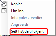 Når du har pekt på pilen helt til høyre vist i figuren over, får du opp egenskapene om alle punktene i linjen: 4. Marker alle z-verdiene i listen ved å peke på kolonnen Z.