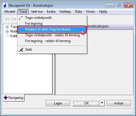 Øving 22 - Konstruere VA trasé 1. Gå til AutoCAD. Velg fra nedtrekksmenyen VA og Start Konfigurasjon. Trykk OK i dialogen som kommer opp, for å kopiere konfigurasjonen som følger med installasjonen.