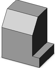 1. Åpne et nytt Part-dokument 2. Velg Front Plane 3. Tegn opp klossen sett forfra. Bruk Line 4. Lagre klossen. 5. : Blind og D1 = 40 6. Velg Left for å tegne inn trekant.