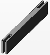 8. Speile slissen til den andre enden av lista. Velg. Pass på at boksene er rosa, velg Right fra historietreet. I Features to Mirror velger du Cut-Extrude fra historietreet.