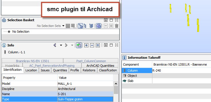 39 For raskere sjekk av egen modell lastet jeg ned «Archicad Solibri Model Checker». Tillegget til Archicad lager en direkte link til Solibri uten å måtte oppdatere noen IFC fil.