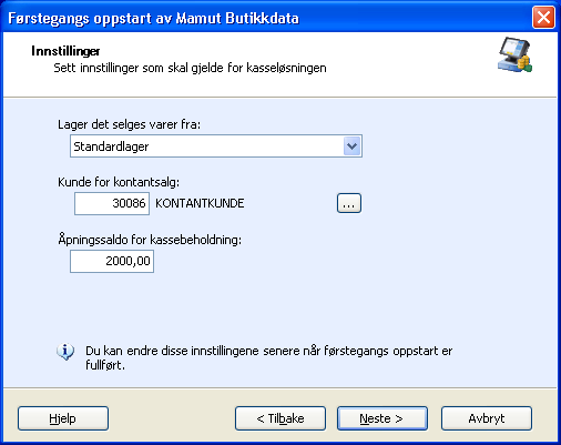 KOM I GANG Superbruker kan også senere administrere brukertilgangene fra innstillingene i systemet.