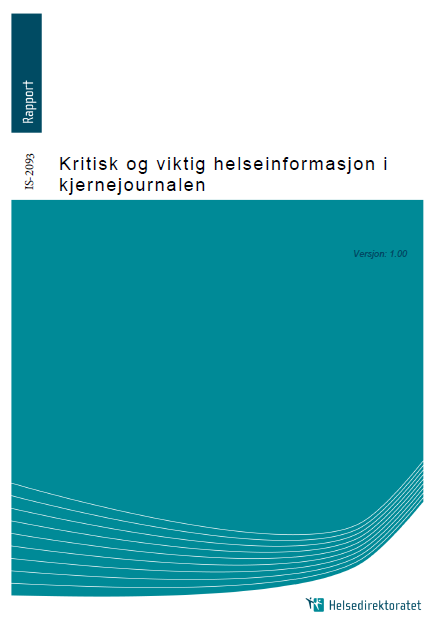 Om registrering av kritisk info Nytt kodeverk utviklet av Helsedirektoratet for å kategorisere kritisk og viktig helseinformasjon Registreres to