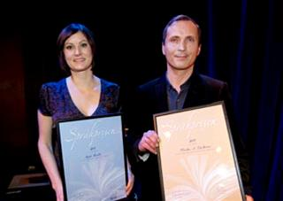 Språkrådets styreleder Ottar Grepstad delte ut prisene på Språkdagen 15. november.