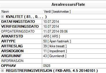 7.3. Opphav Når kommunen endrer eller lager nye AR5grenser og AR5flater, skal objektene kodes med Opphav er lik kommunenummer.