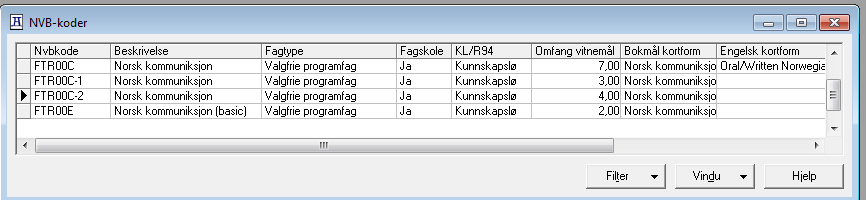 Hva må ligge i sentrale tabeller?