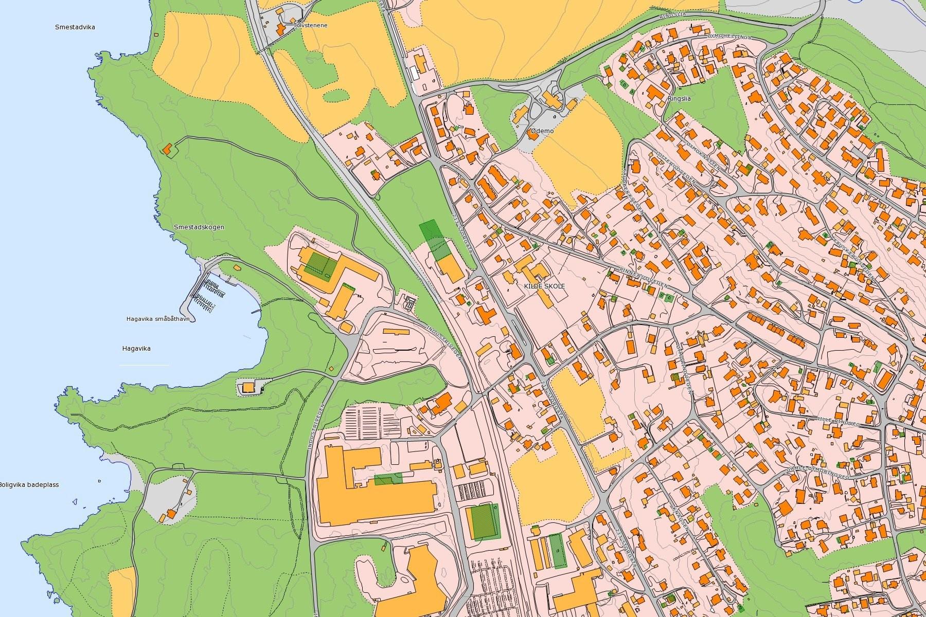 Trasékart Moelv 1 : 5 000 Dagsone Bru Tunnel Kulvert Kartmateriale i målestokk 1 : 5 000 og 1 : 1000 var heilt nødvendig for å kunne avgjere om det i det heile vil vere mogeleg å finne ei