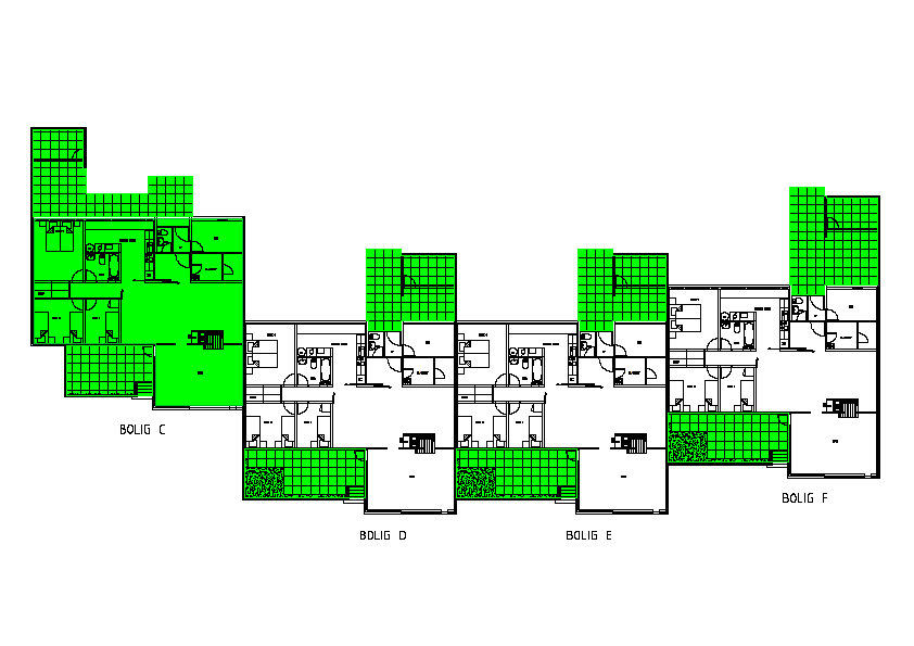 Bustad C, D, E, F, verneklasse 1, verna område