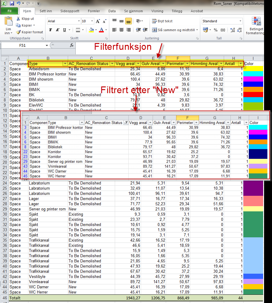 Lagrer listene som XLS-fil Excel listene kan enkelt