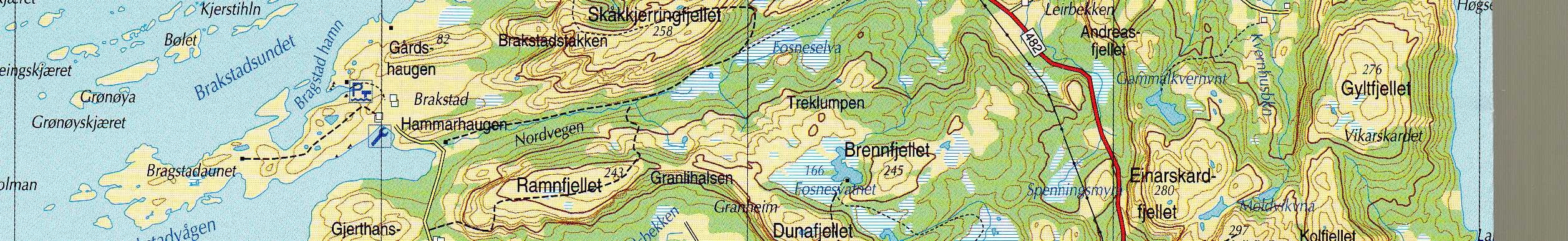 Trimkassene på Jøa X Høglia X Dunafjellet X Gjesetfjellet X Lauvlia X Øyahatten Kartet viser de faste trimkassene på Jøa. De aller fleste kjenner dem og finner dem helt uten problemer.