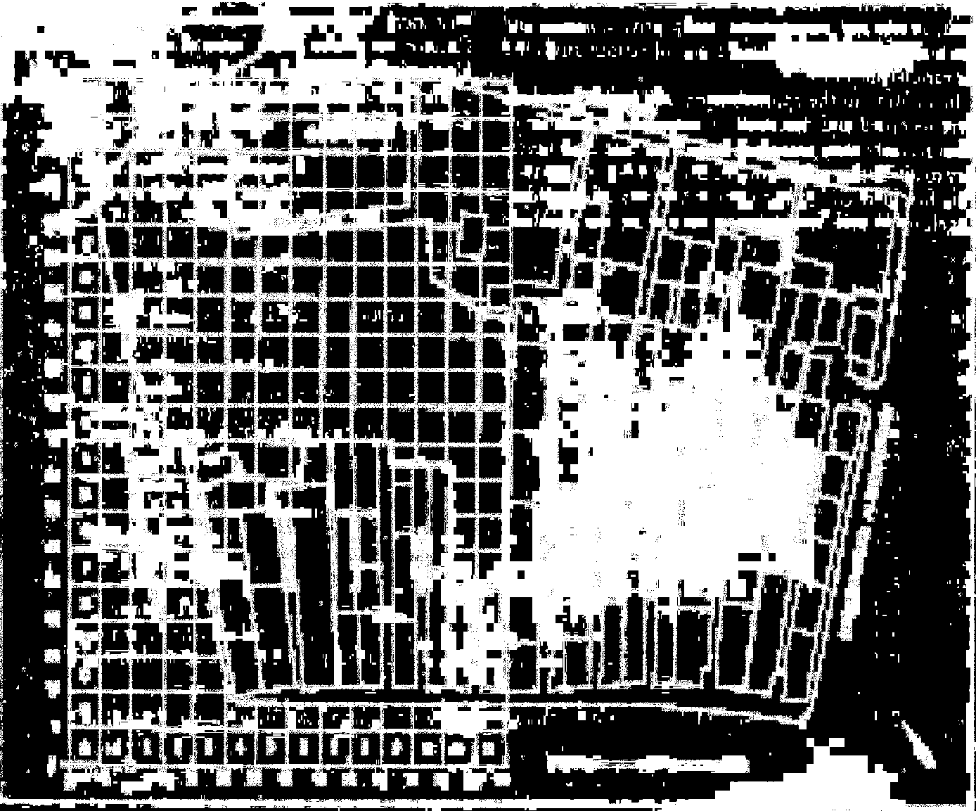 Figur 1.1: Kart over utgravingsområdet og den nordlige delen av Bryggeområdet (Kilde: Herteig 1990) 1.