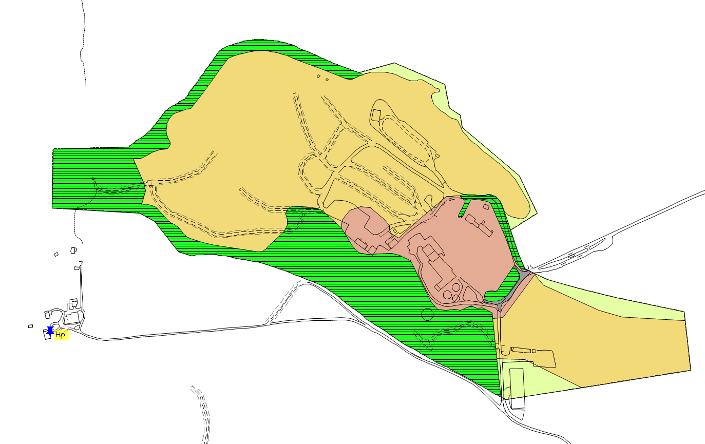 3.5 Gjeldende reguleringsplan for Esval Miljøpark Gjeldene reguleringsplan for Esval Miljøpark er fra 1995 og sist revidert 8.7.1996.