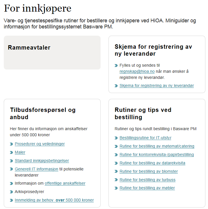 Informasjon om nytt dokument angående IKT-rutine ved