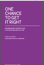 i England The Five new Priorities for Care are: 1. Å gjenkjenne den døende fasen, ta avgjørelser ut fra det og revidere disse regelmessig 2. Kommunikasjon med den døende og de pårørende 3.