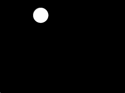 void draw() { x = x + xfart; y = y + yfart; if (x < 50) { xfart = -xfart; if (x > width - 50) { xfart = -xfart; if (y < 50) { yfart = -yfart; if (y > height - 50) { yfart = -yfart; ellipse(x, y, 100,