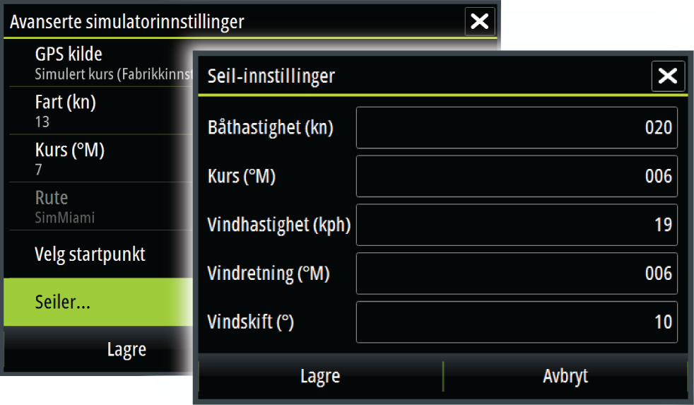 ved å bruke et kort satt inn i kortleseren. Du kan også bruke dine egenregistrerte filer i simulatoren.