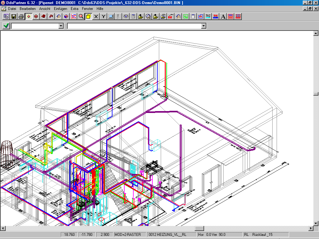 DDS-CAD Teknisk Komplett system for planlegging, prosjektering og dokumentasjon av tekniske installasjoner i bygg.