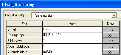 Eksempel: Kontroll av at det ikke ligger avbruddsdato på andre klasser enn de som starter med 11-12. 7.2 Kontroll K2 Det er levert flere ferdige kontroller i Extens.