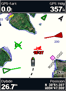 Vise informasjon Om AIS AIS varsler deg om trafikk i området.