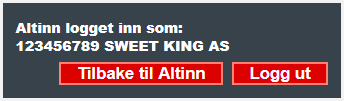 3.2 Gyldig innloggingstid I er det ikke lov å være innlogget i mer enn 120 minutter. Dette betyr at etter 120 minutter logges du automatisk ut av systemet, og du mister all data som ikke er lagret. 3.