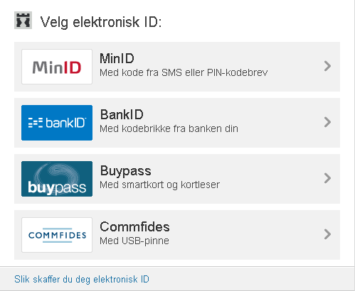 3. Innlogging 3.1 Altinn Du må benytte ID-porten for å få tilgang til tjenesten i Altinn.