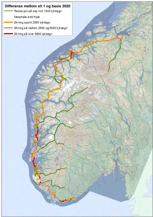 ÅDT Egen transportmodell for hele strekningen - Viser enorm vekst på