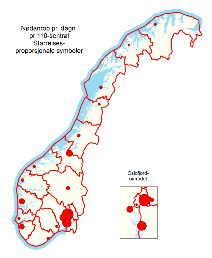 nødalarmeringssentraler (110-sentraler) i landet. Denne delen av den kommunale brann- og redningstjenesten er regionalisert etter statlige pålegg. Se kart over inndeling av regionene i figur nr.