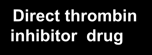 Antikoagulasjon-Direkte trombin Direct thrombin inhibitor drug Active (catalytic) Site