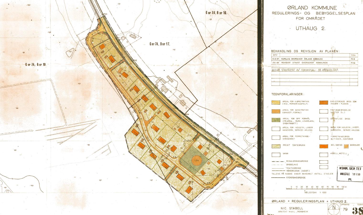 Figur 11: Reguleringsplan for Uthaug 2, nord for dagens flystasjon.