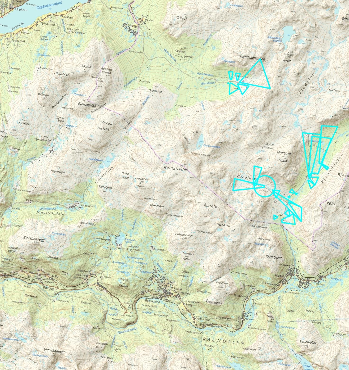 Voss kommune, se Figur 1. Hensikten med kartleggingen er å synliggjøre støykonsekvensen på omgivelsene fra aktiviteten som foregår i skytefeltet.