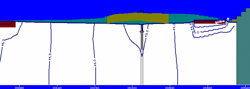26 Profil i fig4 Figur 3: Fysiske avgrensning av grunnvannsavsetningen ved Vossevangen Figur 4: Profil som
