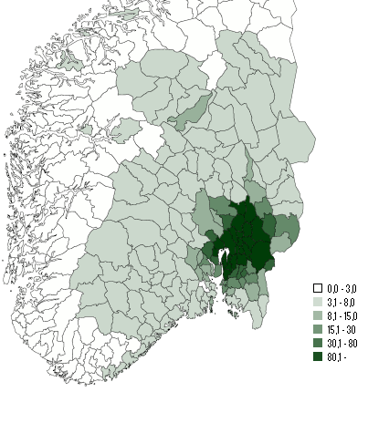 Vekstsoner og pendlingsomland rundt Oslo