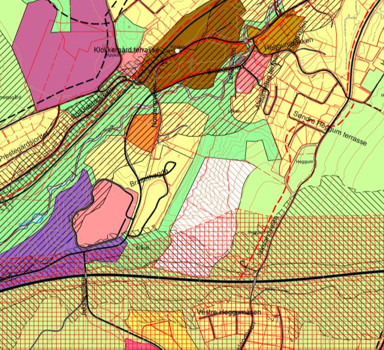 Innspillet gjelder særskilt for eiendommene 65/1 (to teiger), 65/3 og del av 68/15. Eiendommene søkes lagt inn i en helhetsplan for utviklingen av Røyken sentrum.