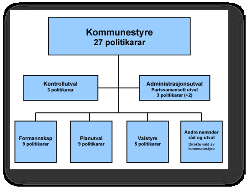 Kommunestyret Vedtak om innføring av eiendomsskatt, eventuelt gjennomføring av alminnelig taksering Vedta området for skatteutskriving (hele eller deler av kommunen) Vedta eigedomsskattevedtekter for