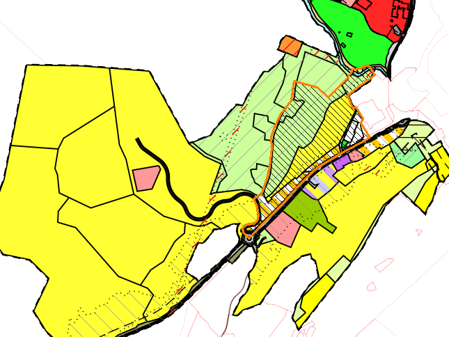Sagbruket på Songe og landbruksareal ved Dalen har vært vurdert inkludert i planavgrensingen, men det er foretatt en avveining hvor planområdet begrenses til Langåsen og omkringliggende areal som