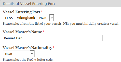 Etappe 3 (registrering av fangst): 1. Logg inn under Members Login oppe til høyre med ditt personlige brukernavn og passord. 2. Gå inn på flippen; psc.neafc.org 3. Og videre til flippen; PSC Forms 4.