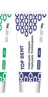 NYHETER TopDent Curve Fitted Myk, hvit nitrilhanske formet etter håndens naturlige form.