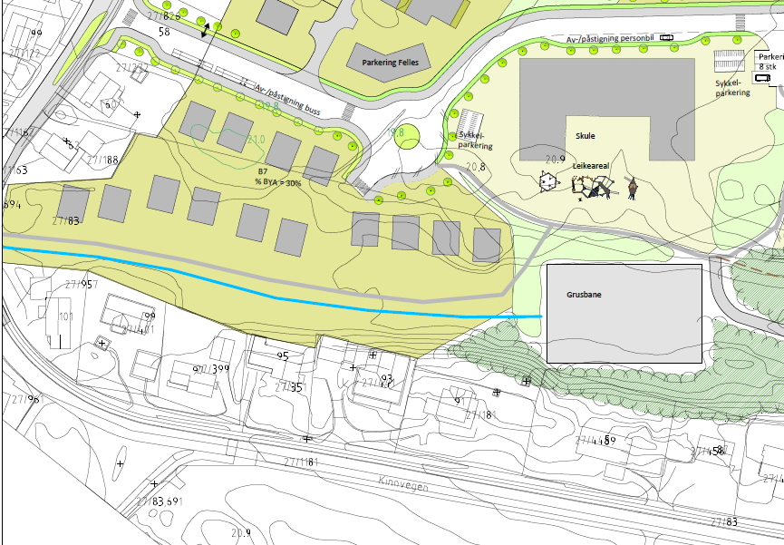 Hydrologi og overvannvurderinger for Knapstadmarka 13 Dagens myrområde antas å representere et fordrøyningsvolum inntil et visst nivå.