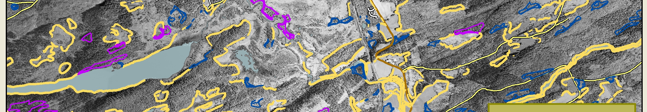 Bilde 3: Visning av BVO arealer i original har kartet en målestokk 1:30000 Bilde 4: