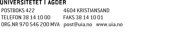 Fra: Per S. Sørensen Fakultet for samfunnsvitenskap og Handelshøyskolen Til: Studiesekretariatet Dato: 02.09.2015 Sak nr.: Arkiv nr.