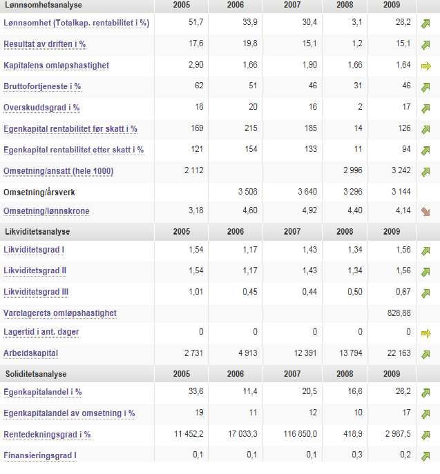 Vedlegg 11: Regnskapsanalyser