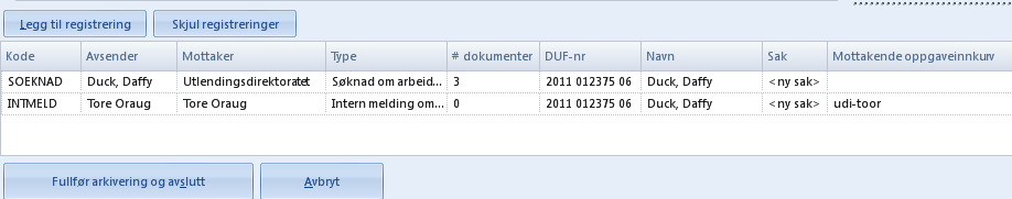 Trinn 9: Opprett forvaltningsintern melding Se kap. 3.2.1 om forvaltningsinterne meldinger.