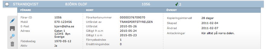 side 5 2.2.3 Hastighetsanalyse kjøretøy Hastighets data lagres kun i fartskriverens minne, ikke på sjåførkortet. Fartskriveren lagrer kontinuerlig hastighet for de siste 24 kjørte timer.