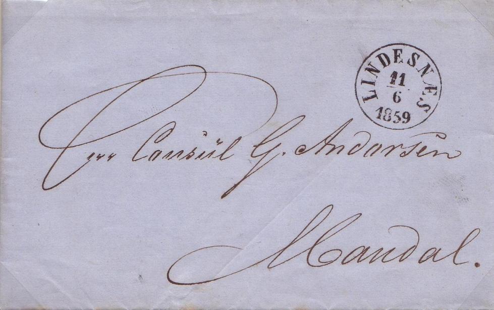 Første poststempler tildeles D/S Halden 1852 D/S Bergen i 1853 D/S Viken 1854