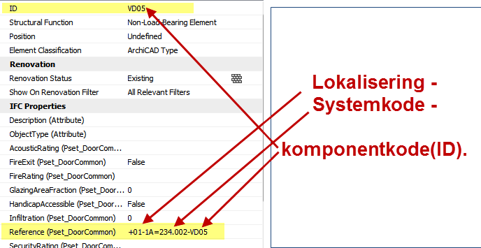 TFM kode på dører For at jeg skal få riktig TFM kode på dørene, må jeg slå opp i pdf dokumentet jeg har lastet ned fra Statsbygg sin nettside (www.statsbygg.no).