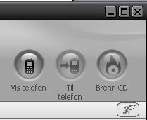 Koble mobiltelefonen til Samsung PC Studio Launcher, og start Multimedia Manager for å koble til telefonen. Velg Fil > Tilkobling på menylinjen i Samsung PC Studio Launcher.