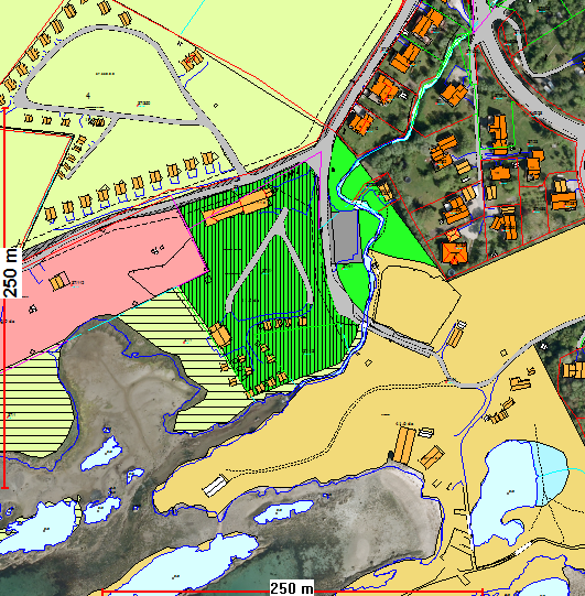 Innspill nr. 28 b Område: Campingplassen i Bodøsjøen, 37/1 og 37/1/1, Børge Kibo Bodøgård Forslag: Omregulering fra forretning/camping til bolig/annen næringsvirksomhet. Ca. 13 daa.