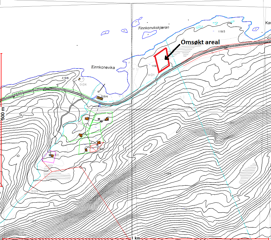 Innspill nr. 3a Område: Finnkonnevika, Kjerringøy, gnr. 119 bnr.