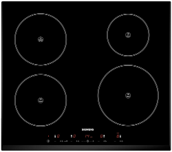 KJØKKEN Dette kan du velge blant som tilvalg PRODUKTER FRA SIEMENS EH651TE11E Rammeløs induksjonstopp touchcontrol-betjening 4 induksjonssoner med kasserollesensor - starter først når det står en